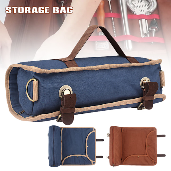 Bartender Storage Bag Bartender Tools Förvaring Vikbar Bag Bar Bartender Kit Blue