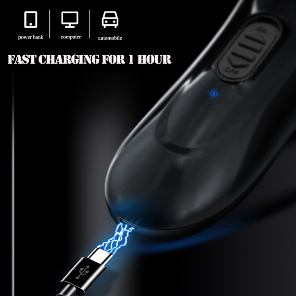 Trippelhuvud elektrisk rakapparat för män Multi-purpose snabb kroppstrimmer för hemresor Blue
