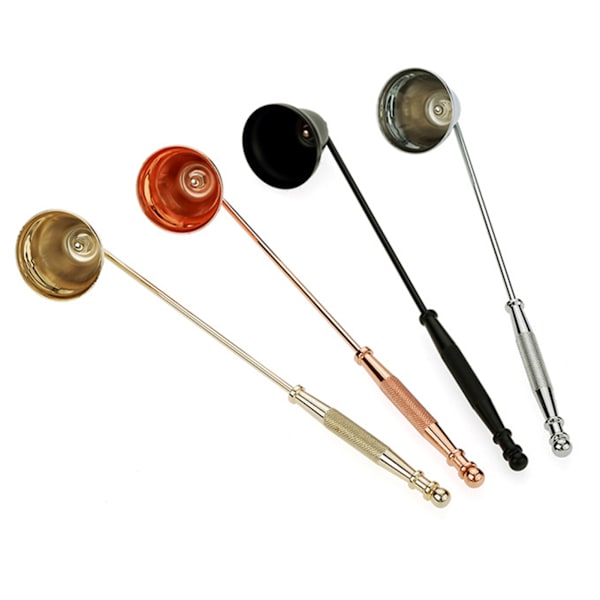 Rostfritt stål Ljus Snuffer Verktyg Metall Klockformad Släckare Multipurpose Candle Wicks Trimmer Gold