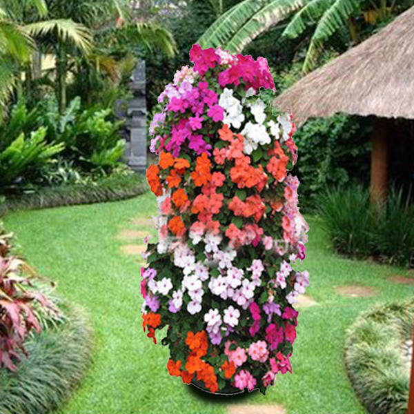 Cylinder Med Stomata Blomtorn Fäste Trädgård DIY konstdekoration för hem bröllop Blomsterkluster Bukett Tillbehör 2pcs