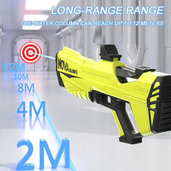 Automatisk sugvattenpistol leksak bärbar starkaste vattenkamp leksaker för simbassäng Yellow