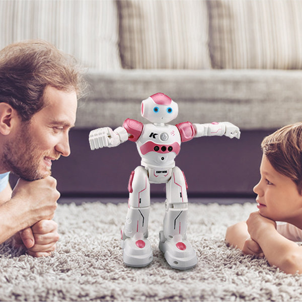 Liten dans Sjung Robotgester Sensing Multipurpose Robotleksak för vardagsrum Pink