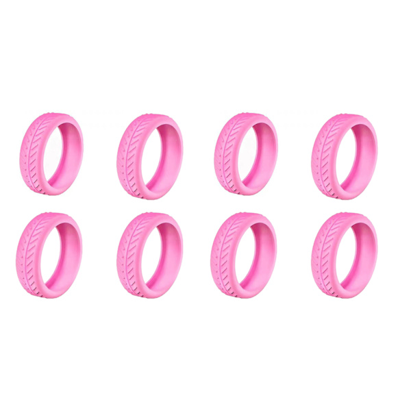 1/4/8 st Bagage Resväska Cover Dämpar bullerreducerande Cover För de flesta 8-spinnarhjul Bagage Pink 8pcs