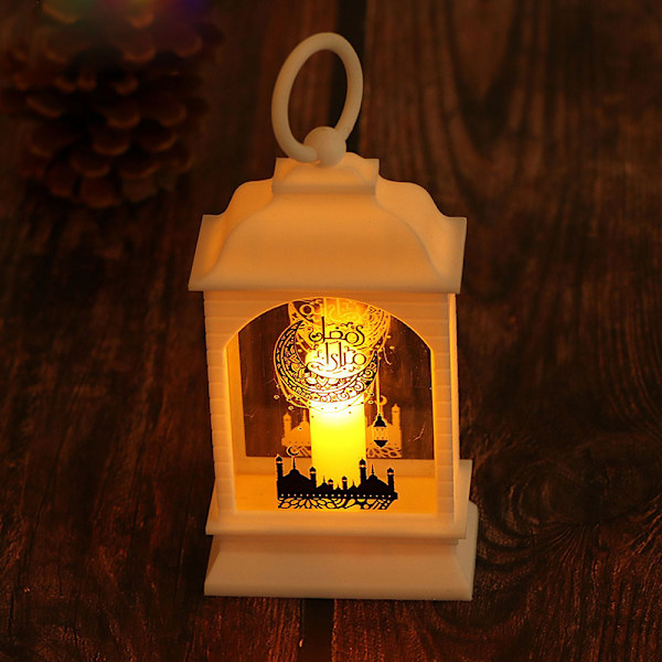 Ramadan Bärbar Led Candle Light Eid Mubarak Ramadan Inredning För Hem Vardagsrum Black