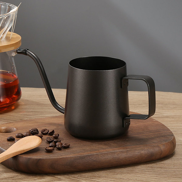 304 rostfritt stål kaffekanna för handhäll Slitstark enkel handdropp tekanna för hemköket Silver 250Ml