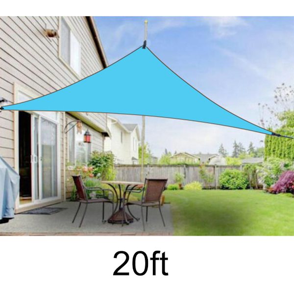 UV-skydd Skyddstak Utomhusskydd Triangulär Regntät Soltält Sky Blue 20ft*20ft*20ft