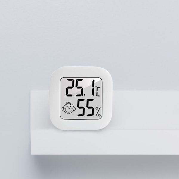 Mini digital termometer och hygrometer, inomhustemperaturfuktighetsmätare för sovrum, växthus, trädgård, kylskåp, garderob, inkubator, reptil, växt Bluetooth
