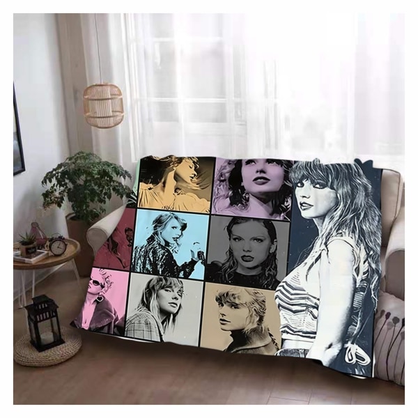 Pop-Singer Flanell Tupplur Filt Smidig Multipurpose Sovfiltar För Vardagsrum 20