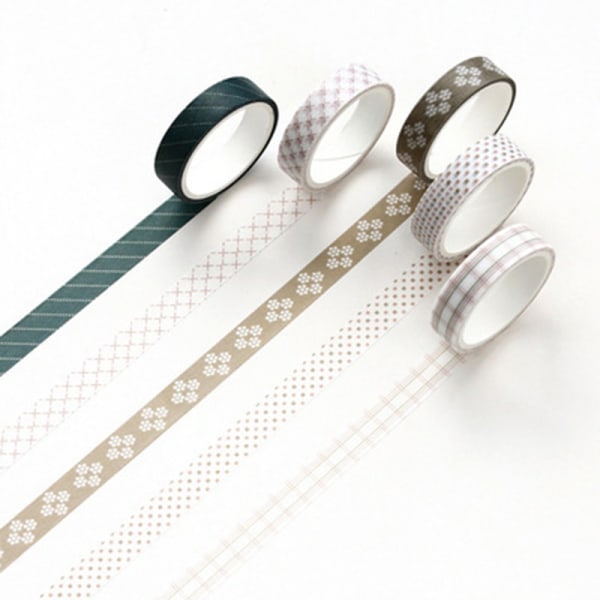 Washi Tape Scrapbooking Tillbehör Vacker självhäftande dekorativ tejp för presentförpackning anteckningsböcker G