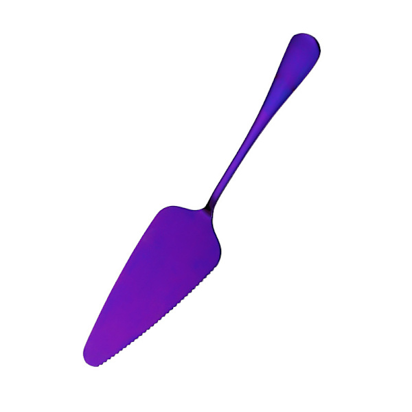 Tårtserver i rostfritt stål Tårtservietter Flerfärgad set för födelsedagsfest tårta och bröllop Purple