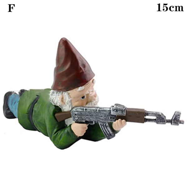 Army Garden Dwarf Julträdgårdsstaty Gräsmattdekoration Använd hartshantverk för juldekoration inomhus eller utomhus 15cm F