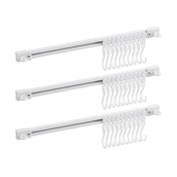 Multifunktionell glidskena krok med S krokar Stor kapacitet efterbehandling krok för köksskåp 30cm 3pcs