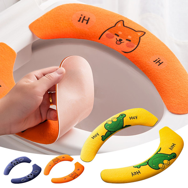 Toalettsits Toalettkuddepasta Hem Toalettpasta Universal Electrostatic Non-Trace Adsorption Toalettpasta Orange Akita regular