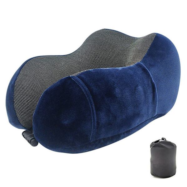 Rese Nackkudde Memory Foam U-formad nackstöd Nackstöd Resekuddar Navy Blue