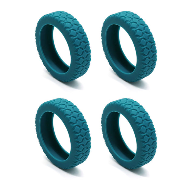 Hjulskydd i silikon för resväskor, tysta, skyddande, minskar buller, anti-scratch, bagageskydd Lake Blue 4pcs