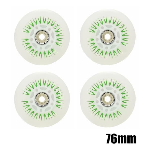 4st Flash Inline Skate Wheels 90A LED Lighting Skating Wheels 80 76 72 68 Red 68mm