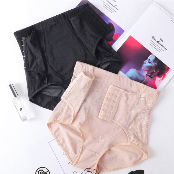 Kvinnor Shapewear Magekontroll Postpartum Slips Hög midja kompressionstrosor Black XXL