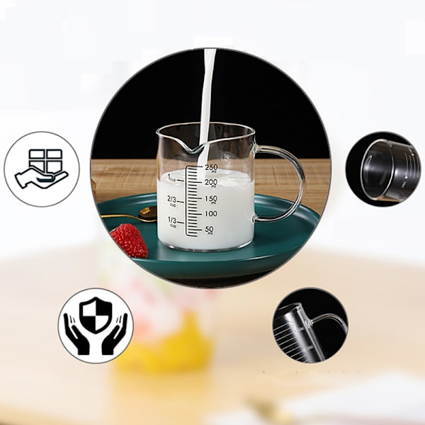 Kreativitet Bambu Cap Glas Graduerad Burk Hushållsvaruhus Vattenkopp Presentkoppar Med Mätning