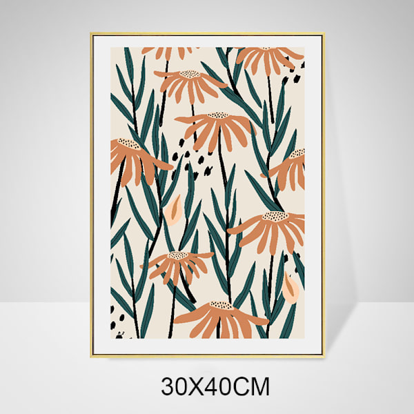 Måla Väggdekor Morandi Färg Dekorativ konstaffisch Hängning/placering av rumsprydnad för hemmakontor 30X40CM