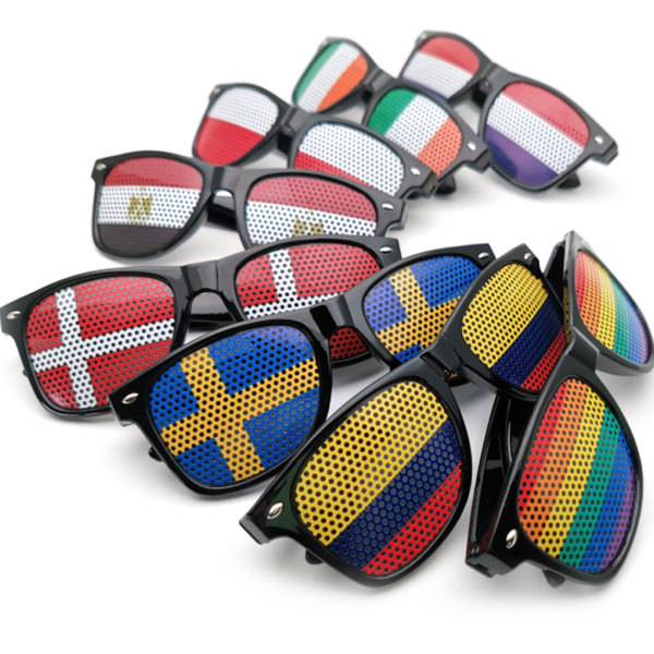 World Cup European Cup flagga klistermärke Personlig solglasögon dekoration Germany