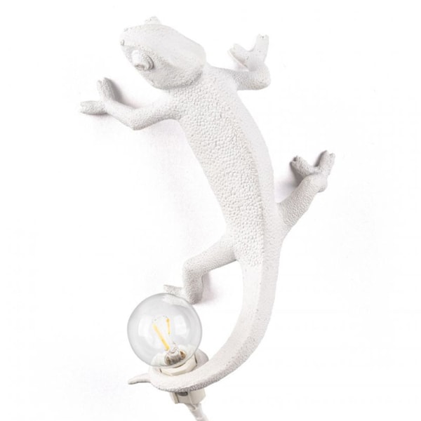 Chameleon Lamp Sovrum Resin Chameleon Skrivbordslampa Sänglampa Ljus Vägglampa EU Plug