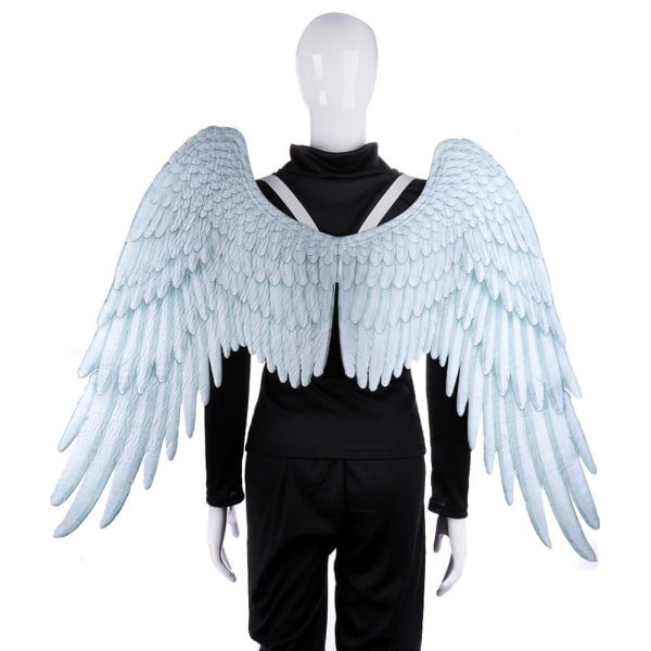 Non-Woven Tyg Festlig Ängla Vingar Halloween Oversized Svart Vita Vingar Kostym rekvisita Black Adult Angel Wings