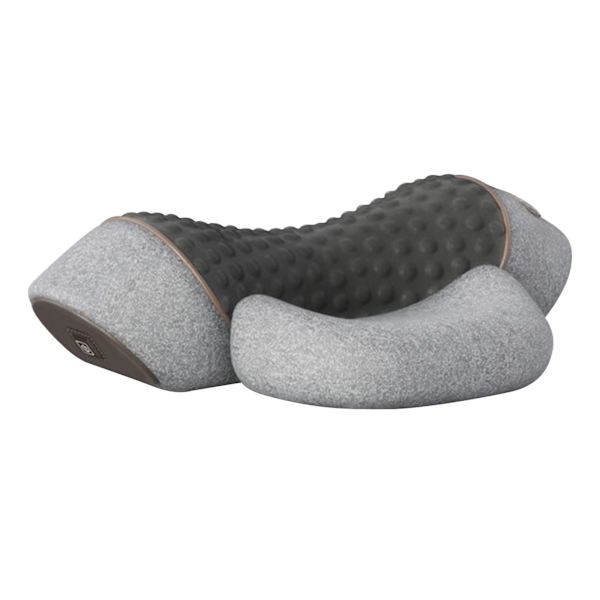 Elektrisk nackmassagekudde med värmevibrerande shiatsu-massager för smärtlindring, cervikal, ortopedisk kudde Space Gray