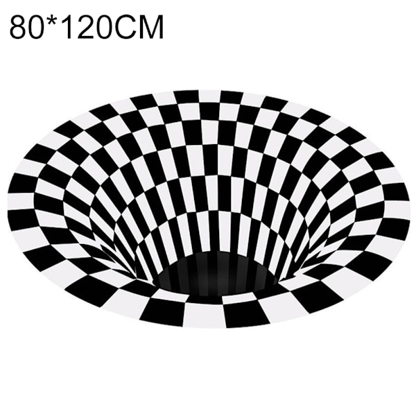 Vortex Illusion Matta 3D Trap Effekt Utskrift Matta Sovrum Vardagsrum Studierum Golvmatta 80*120cm