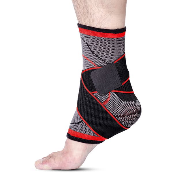 Sport Ankel Brace High Elastisk Kompression Ankel Support Andas Bekväm Ankel Stabilizer Red