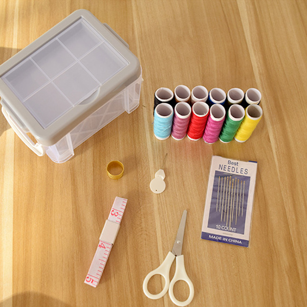 Hushållssynålslåda 6 delars kit Universal gör-det-själv-sömnadslåda Sytillbehör White