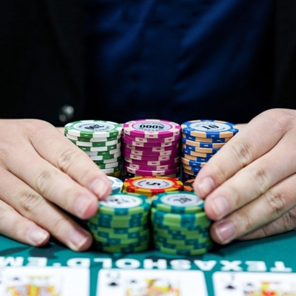 Poker Chip Mahjong Texas Hold'em Poker Chip High End Spelkort Casino Tillbehör Face Value 10