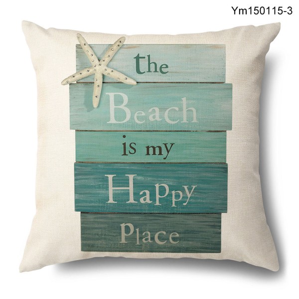 Linne cover dekorativa för hem soffa sommar strand stil Ym150115-3