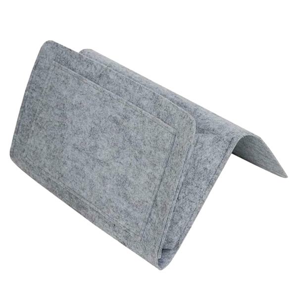 Filt Caddie Hängande Sängen Förvaring Organisera för Sovrum Soffa Skrivbord Light Gray