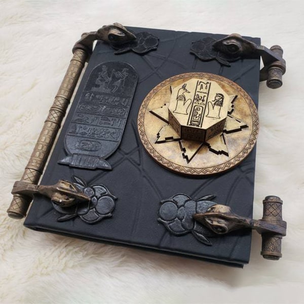 Mummy Book of the Dead Magic Book Resin Hantverksprydnader för heminredning Gold