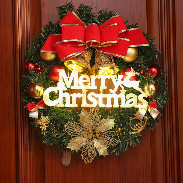 Merry Christmas Letters LED-lampor 45cm Hängrep Drivs av Knapp Batteri För Julfest Födelsedag Heminredning Warm White Built-in Button Battery