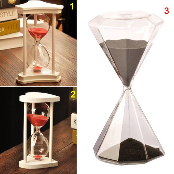 Timglas Sand Timer Sand Klocka Timers för rum Kök Office Decor Time Management Tool 3