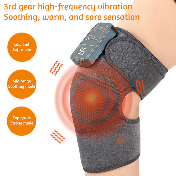 Digital Display Elvärme Knä Massager Multi Modes Justerbara Massager För Minskar svullnad Smärta 2pcs