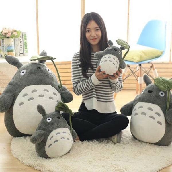 Söt Totoro plyschleksak mjuk PP bomullsfylld animedocka tecknad djurstoppad leksak för barn 55cm B