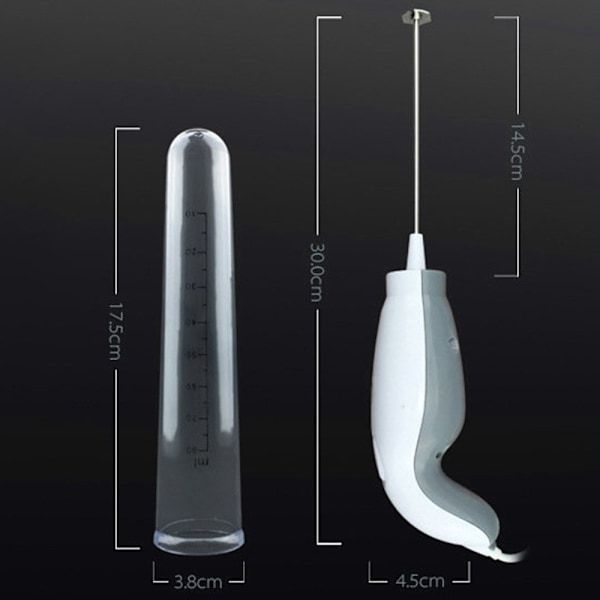 Hushålls Elektrisk Handmixer Plug-In Slushies Juices Såser Mixer För Baby White and Gray