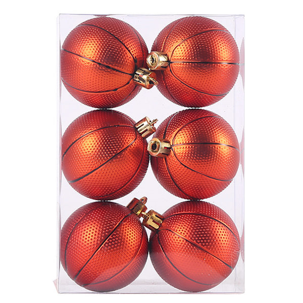 Julgranskulor Set 6 cm Sportbollar med tema Julgransprydnader Hängen för juldekoration
