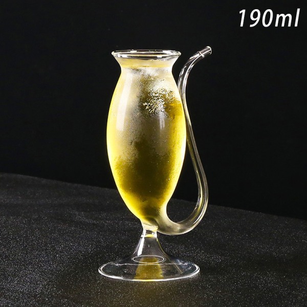 Clear Vampires Värmebeständig vinjuice glaskopp med dricksrör Halm Hem Bar