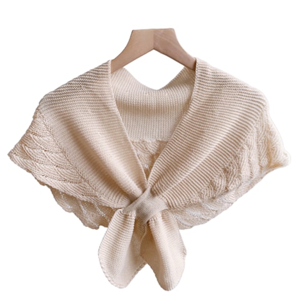 Mode Fishtail Mönster Liten Sjal Casual Bekväma Kläder För Kvinnor Flickor Kvinna Beige