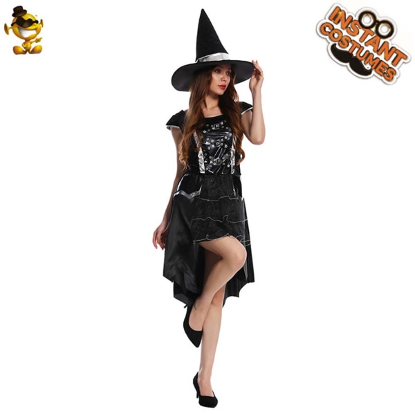 Halloween Häxa Cosplay Kostym Tema Fest Scenföreställning Bär För Vuxna DD791 XS
