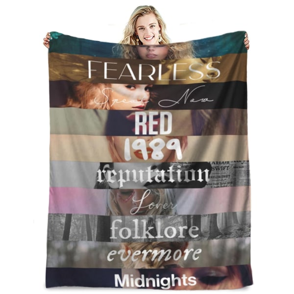 Pop-Singer Flanell Tupplur Filt Smidig Multipurpose Sovfiltar För Vardagsrum 16