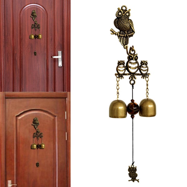 Owl Shopkeepers Entré Wind Chime Lätt Unik hängande dörrklocka Heminredning