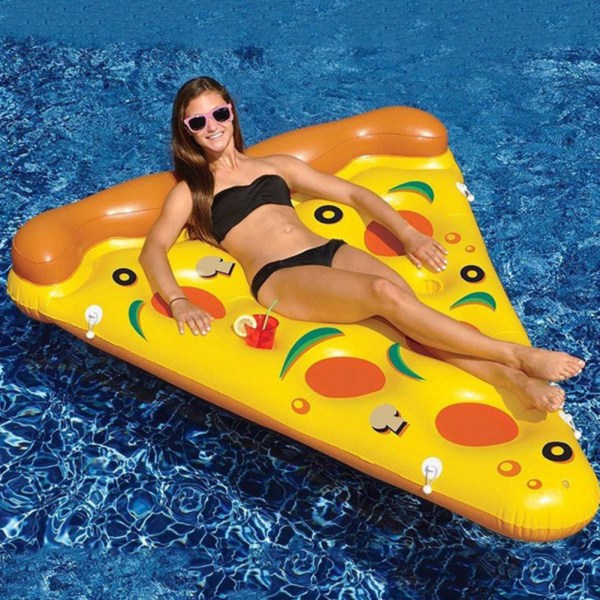 Inflation Simma Pizzasäng Återanvändbar Pool Lounge Pad för inomhuspool B