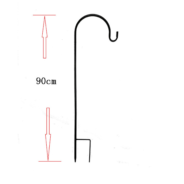 Utomhus enkelkrok med 5-stiftsbas för att hänga fågelmatare växtkorgar Solljuslyktor Multifunktion 120cm