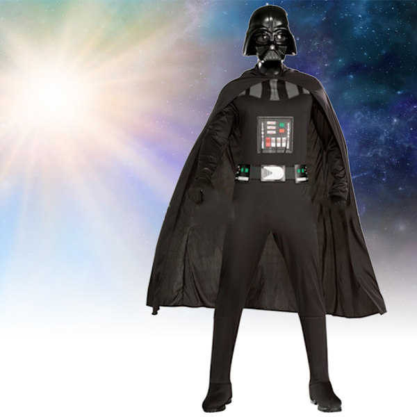 Pojkens Deluxe Darth Vader Halloween-dräkt Star Wars Klassiskt tema Barn L