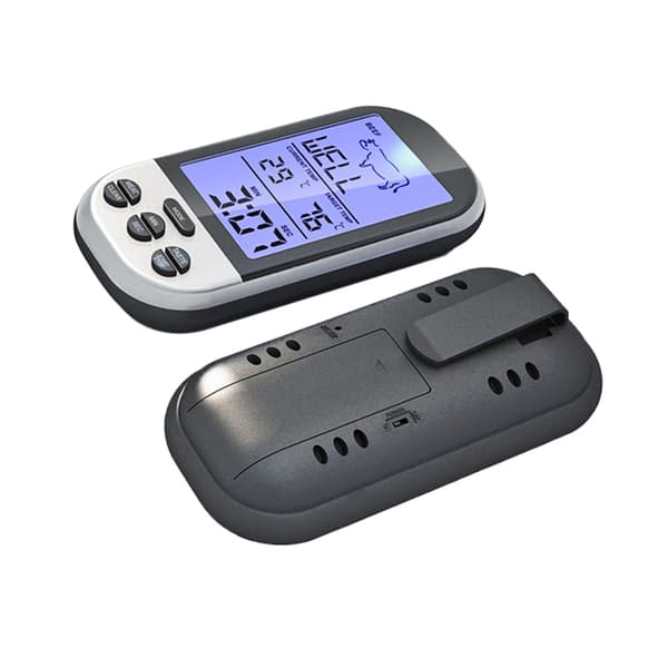 Bärbar trådlös grilltermometer Multifunktionell digital matlagningstermometer för köksugn Picknickgrill Silver Grey