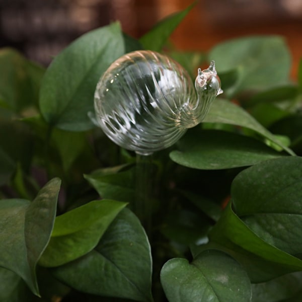 Söt automatisk blombevattningsanordning Glas självbevattningsstakar Växtglasvattenbehållare Automatisk bevattning Vattenklot Snail B